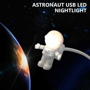 Nachtlichten draagbare USB aangedreven nachtlicht astronauten vorm lees bureaulamp 5v LED -licht voor computer laptop pc verlichtingsruimte p230331