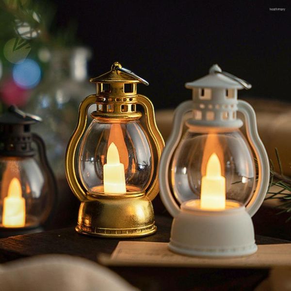 Veilleuses Rétro Électronique Bougie Lumière Sans Fumée Sans Flamme LED Atmosphère Lampe Mini Portable Vintage Lanterne Décoration De La Maison Accessoires