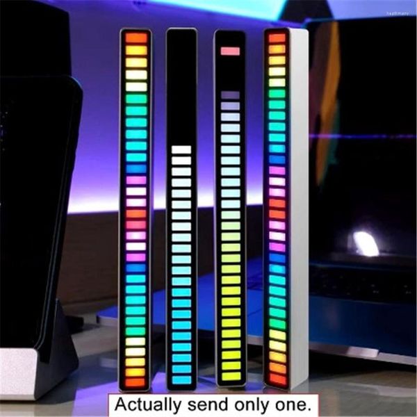 Veilleuses RVB Contrôle du son Musique Rythme Lumière 32 bits Processeur ARM Environnement coloré créatif pour l'éclairage de fête de famille de voiture