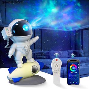 Night Lights Rocket Astronaut Galaxy Projector Night Light Sky Projector 360 Roterende verstelbare slaapkamer Nebula -project S240513