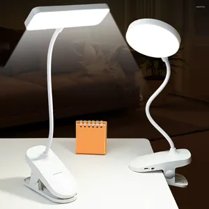 Veilleuses Lampe de table LED ronde/carrée avec clip de bureau/monté à clips/suspension murale pour bureau de salle d'étude