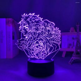 Nachtverlichting Samurai Champloo Led-licht voor kinderen Slaapkamer Decor Nachtlampje Verjaardagscadeau Anime Gadget Kamer Tafellamp