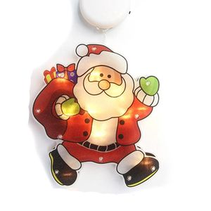 Nachtlichten Santa Claus LED ZUCHTING CUP Raam Hangend Kerst decoratieve sfeer Scene Decor Holiday Decoratie Lightnight Nightnight