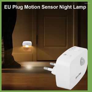 Veilleuses capteur lumière LED EU Plug In 220V Mini pour la maison chambre couloir éclairage escalier WC lampe de chevet