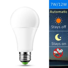 Veilleuses capteur ampoule 220V crépuscule à l'aube 10W 15W E27 lampe à Led B22 marche/arrêt automatique éclairage intérieur pour escaliers