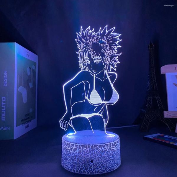 Luces nocturnas Figura sexy 2024 Personalizar Anime Luz 3D Niños LED para niños Batería Power USB Lámpara Regalo de San Valentín