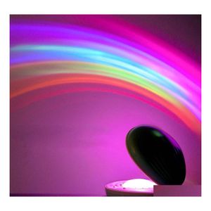 Veilleuses Shell Colorf Lampe de projection LED Nouveauté Rainbow Star Light Atmosphère de pétoncle Rose / Gree 10090 Drop Delivery Lighting Dh3Fh