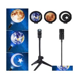 Nachtlichten Sky Projector Night Light Planet Magic Moon Earth Projection Led Lamp 360 ° Roteerbare USB 5V 3W Kinderen Slaapkamer Wanddecor Otwj6