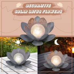 Nachtlichten Solar Lamp Garden Verlichting Bloem Decoratieve bloemen Warm Witwitte Hoge kwaliteit