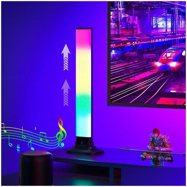 Luces nocturnas recogida de sonido LED LED USB RGB Voice Voice Música Activada Ritmo Control de aplicaciones ambientales para la barra de dormitorio Entrega de caída Dhhxy