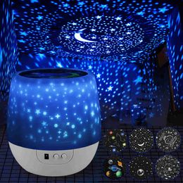 Night Lights Star Sky Dream Projection Lamp Starry Nieuwheid Luminous Toy USB Romantische Led Moon Galaxy Night Light Creative Children Birthday P230331