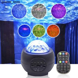 Nachtlichten STARRY Sky Water Wave Bluetooth Voice Control Led Night Light Projector Galaxy Light Verstelbare multifunctionele verlichting S240513
