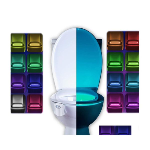 Veilleuses Toilettes Veilleuse 2Pack par Ailun Activé par le Mouvement LED 8 Couleurs Changeantes Veilleuse pour Salle de Bain Batterie Non Inclu Otwka