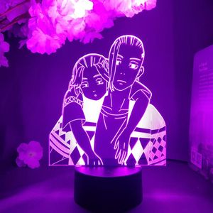 Veilleuses Tokyo Revengers LED Anime Lampe Super Mignon Mikey Figure Collection Veilleuse Kawaii Manga Cadeau Pour Les Fans Noël Vacances Decoratio