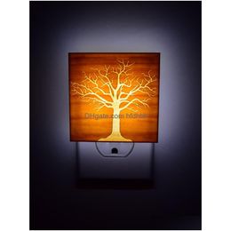 Veilleuses arbre lumière bonsaï rustique décor de vie livraison directe éclairage intérieur Dh1E5