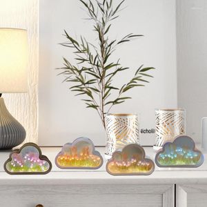 Nachtverlichting Tulp Licht | Cloud Lamp Voor Slaapkamer 2 In 1 LED Bloem Tafel Thuis Spiegel Decoratie Girly Room Decorat