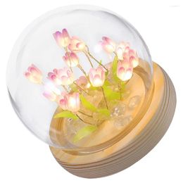 Luces nocturnas Tulip Saya lámpara de luz DIY kit creativo lámparas de flores para dormitorios atmósfera escritorio