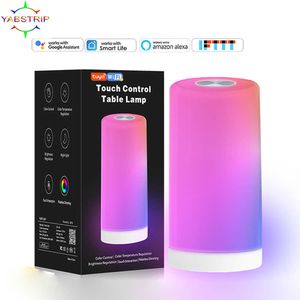 Nachtlichten Tuya WiFi Led Night Light RGB Touch Dimable Deskable Lampen voor nachtkamertafellampen 5V USB Oplaadbare sfeer Nachtlamp P230325