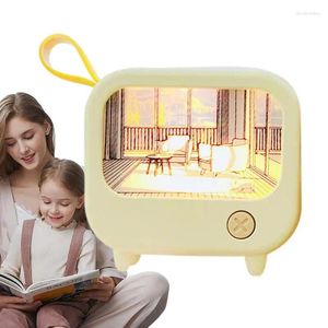 Nachtverlichting TV-schilderij LED-licht USB oplaadbare lamp Leuke tafel Nachtkastje Desktop Ornament Home Decor Verjaardagscadeau voor kinderen