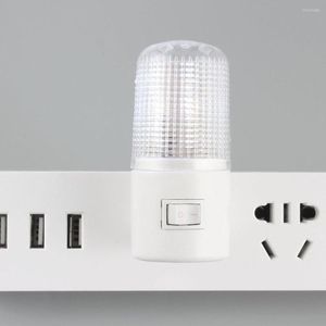 Luces nocturnas Enchufe de EE. UU. Luz LED Lámpara de noche montada en la pared 3W 110V 4 LED Ahorro de energía Hogar Dormitorio Emergencia