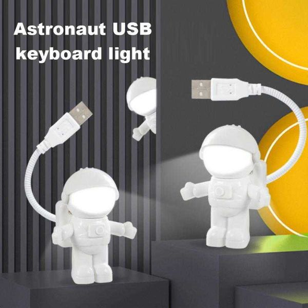 Veilleuses USB Astronaute LED Veilleuse Ordinateur Clavier Lumière Creative Book Light USB Alimenté Astronaute Lampe De Bureau Banque D'alimentation Pour Ordinateur Portable Ligh P230331