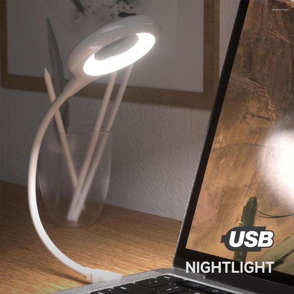 Veilleuses USB prise directe Portable lampe LED bureau pour chambre dortoir lecture Protection des yeux étudiant étude lumière disponible