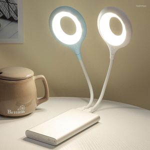 Luces nocturnas USB Luz plegable LED Lámpara de escritorio portátil Banco de energía Lectura del cuaderno