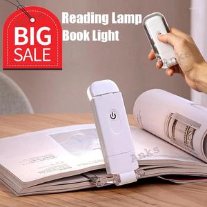 Luces nocturnas LED recargables por USB, luz de lectura de libros, brillo, Clip de protección ocular ajustable, marcador portátil, lámpara de lectura para niños