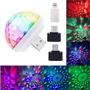 Nachtlichten USB Mini Disco Portable Home Party Light DC 5V aangedreven LED -podium Ball DJ Lighting Karaoke Kerstmis