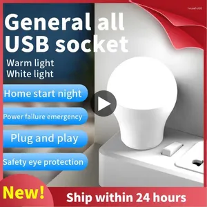 Nachtverlichting USB-stekkerlamp Computer Mobiele stroom Opladen Kleine boeklampen LED-oogbescherming Leeslamp Rond