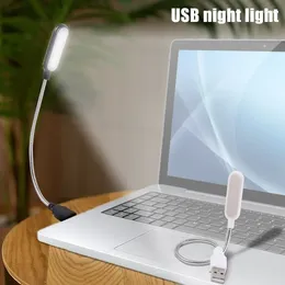 Veilleuses USB Portable lumière blanche noire lampe réglable avec 4 perles LED chevet bureau voyage maison lampes de Table Mini livre