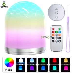 Nachtverlichting USB Oplaadbare Verlichting Multicolor Warm Wit Wit 3 Kleur in 1 LED Kids Nachtlampje met afstandsbediening