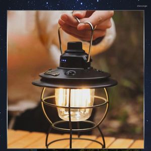 Veilleuses Vintage LED Camping Lanterne USB Rechargeable Portable Lampe Étanche Pour Les Coupures De Courant D'urgence À Domicile Intérieur Extérieur