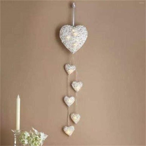 Veilleuses en osier en forme de coeur lampe saint valentin décoration cadeau petite amie pêche capteur de rêves mur décor à la maison