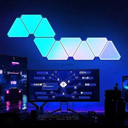 Lumières nocturnes WiFi Bluetooth 5V USB Triangle Lampes Quantum atmosphère LED LAMBRE DE NIGHT POUR DÉCORATION DE JEU CRÉATIVE DÉCORAT LAMPES YQ240207