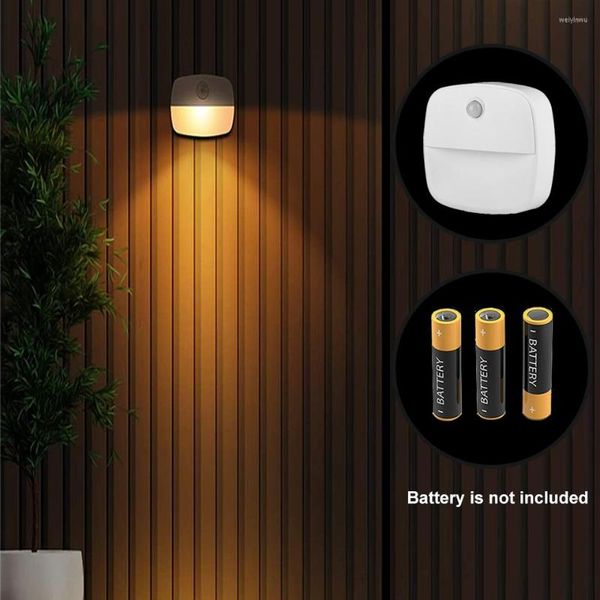 Luces nocturnas, Sensor de movimiento inalámbrico, luz LED, lámpara de armario alimentada por batería, mesita de noche para cocina, dormitorio, hogar, armario iluminado