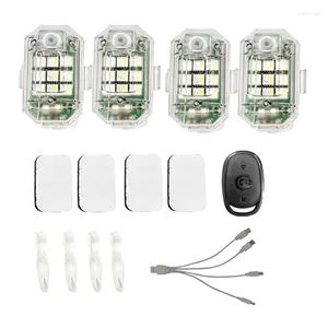 Veilleuses sans fil télécommande LED lumière stroboscopique pour voiture moto vélo 7 couleurs Anti-Collision Flash lampe d'avertissement