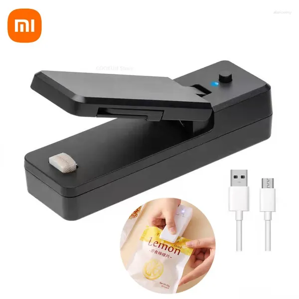 Veilleuses Xiaomi Mini sac de chaleur Machine de scellage paquet scellant sacs thermique en plastique fermeture alimentaire accessoires de cuisine portables