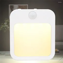 Nachtverlichting YZZKOO MOOLIES SENSOR LED EU -plug Dimable Cabinet Light voor babybed slaapkamer Corridor Lamp Home Lighting