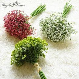 Night scent 30cm artificial baby breath flower gypsophila plastic flower plants home hotel Christmas decor wedding bouquet gift Y201020