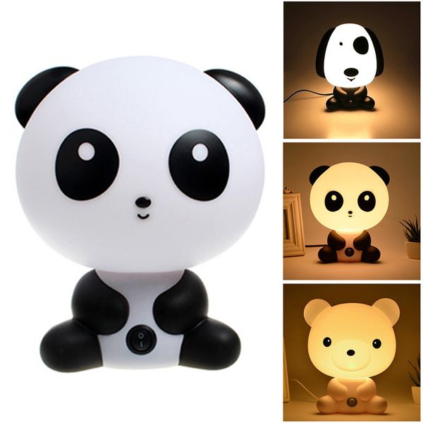 Lampe de couchage de nuit Chambre de bébé PandaRabbitDogBear Dessin animé Lumière Enfants Lit Décoration Lampe pour enfants Bébé Veilleuse Cadeau 201028