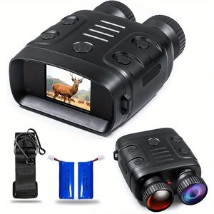 Lunettes de vision nocturne avec caméra zoom numérique 5X, télescope jumelles NV avec longue distance de visualisation infrarouge la nuit pour la chasse et le camping