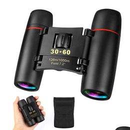 Visión nocturna Venta al por mayor Mini Telescopio Binocars Pocketzoom Óptico Binocar Militar Plegable Senderismo Caza 126/1000M Entrega de Gota Off Dhrfi