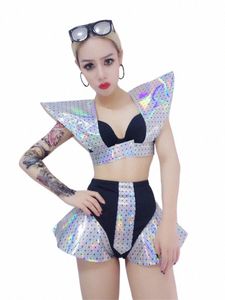 Discothèque Jazz Dance Costume Femmes Bar Laser DJ DS Performance Stage Wear Chanteur Danseur Pole Dance Rave Vêtements Costume YS1868 Z6hi #