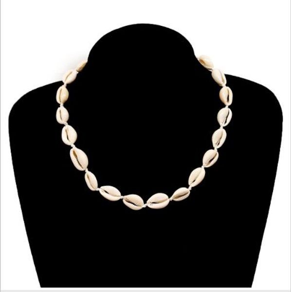 Discothèque Party Sea Shell Collier Collier Ras Du Cou Shellhard Boho Corde Noire Coquillage Pendentif Colliers Summer Beach pour Femmes Hommes Bijoux