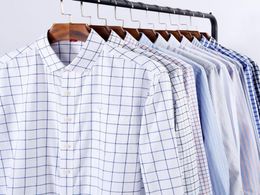 Nigrity 2019 Men Shirt Hommes à manches longues décontractées Slim Fit Male Oxford Textile Business Robe Brand Men Vêtements Vêtements S5xl5504539