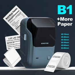 Niimbot b1 label printer draagbare handheld thermische maker bluetooth barcode qr code sticker papier kleur rollen labeller witte tag 240416
