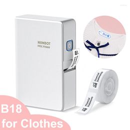 Niimbot B18 lavable vêtements étiquette imprimante enfants nom autocollant pour maternelle école enfants bricolage accessoires de couture