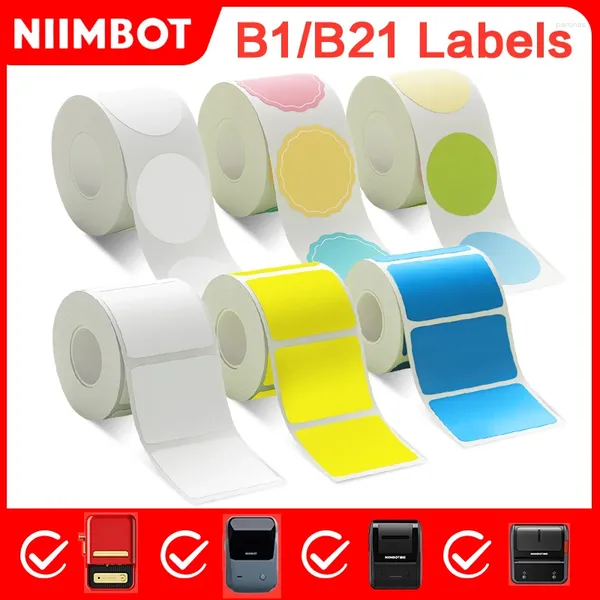 NIIMBOT B21/B1 Etiqueta térmica Papel Precio de alimentos Pegatina Aycadora impermeable Mini Portable Adhesivo