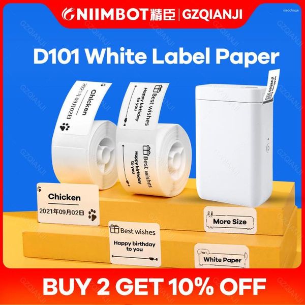 NiiMBOT D101 D110 D11 Mini imprimante d'étiquettes autocollant blanc Anti-huile résistant à la déchirure pour les rouleaux de papier de fabricant de prix de supermarché